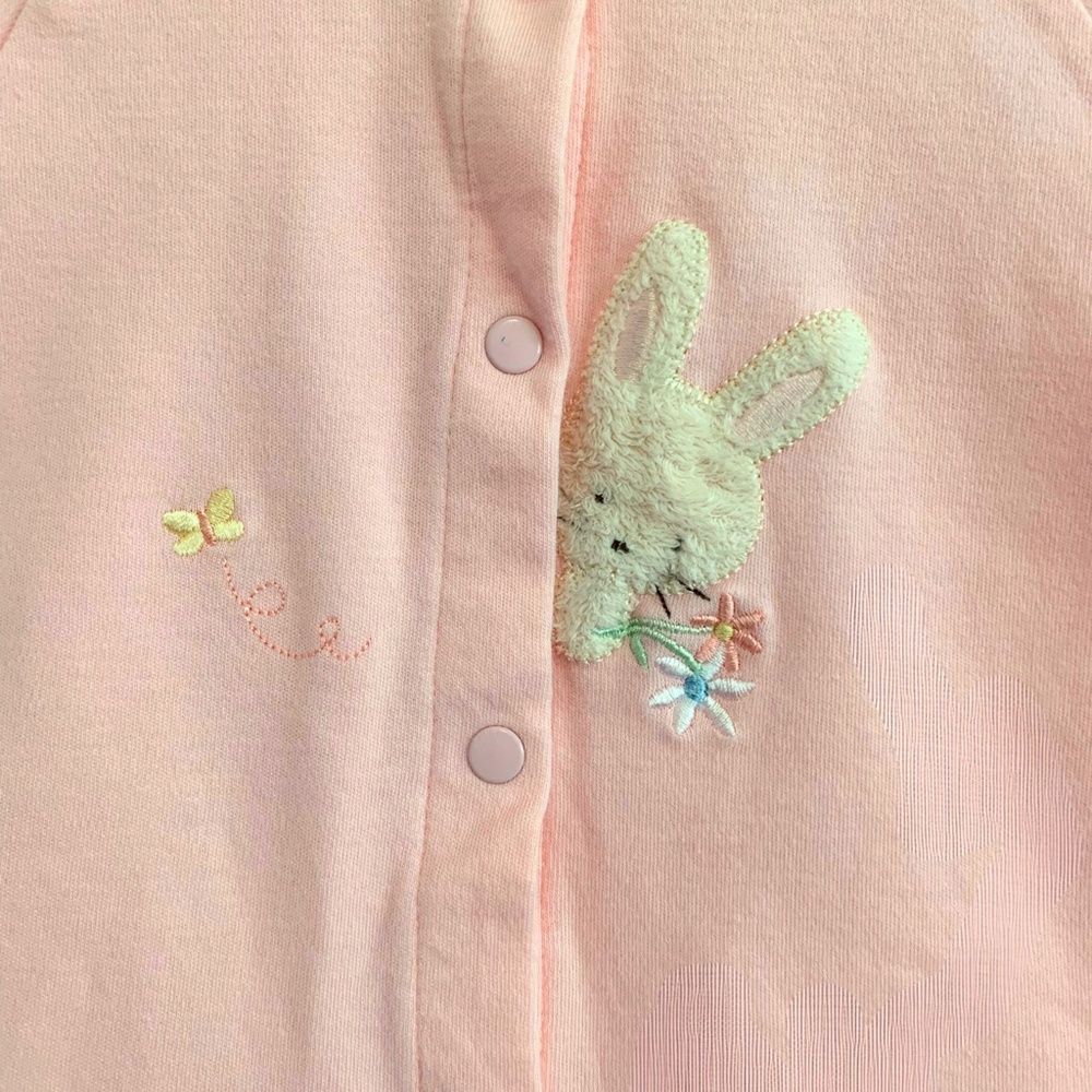 Carter's Cute Easter Bunny Baby Onesie Romper Cotton Pink Y2K Vintage 0-3M - Picture 3 of 4